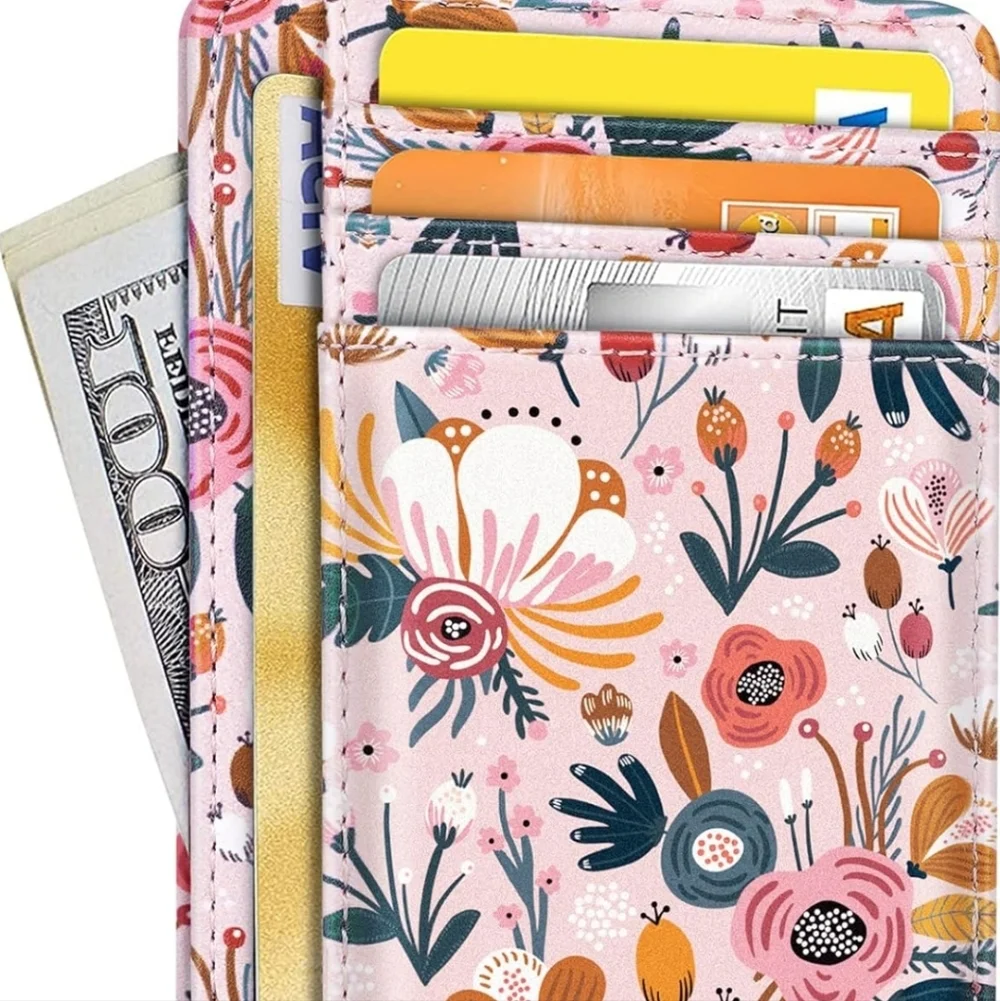 Floral Card Holder with ID Window